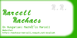 marcell machacs business card